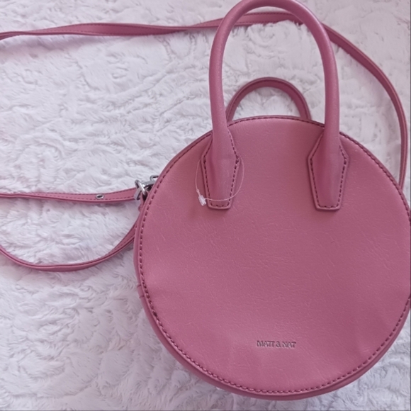 Mat & Nat Handbags - Mat  & Nat pink blush vegan circle bag purse